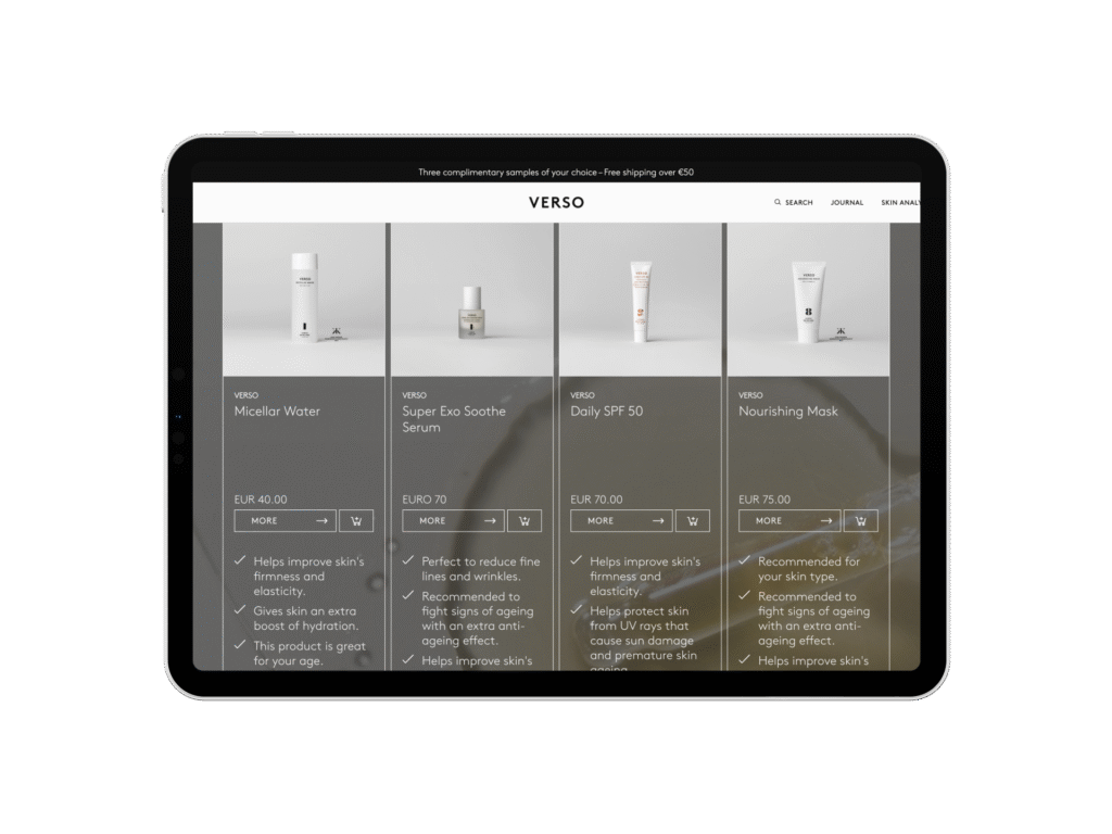 Verso Product Recommendation